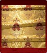 Metallic Brocade Fabric - 370-GS-RD-GM