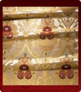 Metallic Brocade Fabric - 370-WS-RD-GM