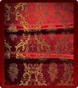 Metallic Brocade Fabric - 345-RD-BR-GM