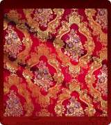 Metallic Brocade Fabric - 375-RD-BR-GM