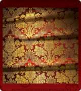 Metallic Brocade Fabric - 385-RD-BR-GM