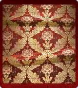 Metallic Brocade Fabric - 390-RD-RD-GM