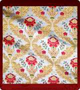 Metallic Brocade Fabric - 390-WS-RD-GM