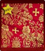 Metallic Brocade Fabric - 405-RD-GM-GM