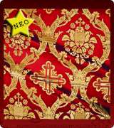 Metallic Brocade Fabric - 410-RD-BR-GM