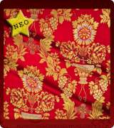 Metallic Brocade Fabric - 425-RD-RD-GM