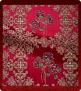 Metallic Brocade Fabric - 465-RD-BR-GM