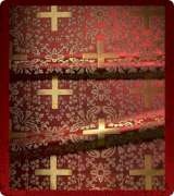 Metallic Brocade Fabric - 540-RD-BR-GM