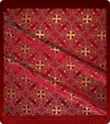 Metallic Brocade Fabric - 595-RD-BR-GM