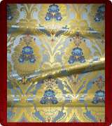 Metallic Brocade Fabric - 370-LB-DB-GM