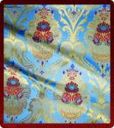 Metallic Brocade Fabric - 370-LB-RD-GM