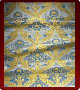 Metallic Brocade Fabric - 390-LB-DB-GM
