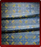 Metallic Brocade Fabric - 515-LB-DB-GM