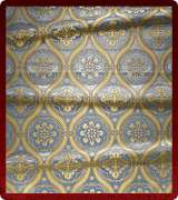Metallic Brocade Fabric - 535-LB-DB-GM