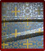 Metallic Brocade Fabric - 540-LB-DB-GM