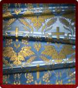 Metallic Brocade Fabric - 560-LB-DB-GM