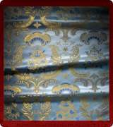 Metallic Brocade Fabric - 585-LB-DB-GM