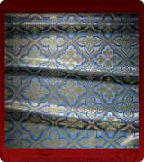 Metallic Brocade Fabric - 590-LB-DB-GM