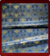 Metallic Brocade Fabric - 605-LB-DB-GM