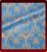 Metallic Brocade Fabric - 620-LB-DB-GM