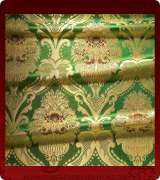 Metallic Brocade Fabric - 370-GR-RD-GM