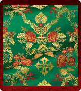 Metallic Brocade Fabric - 400-GR-RD-GM-GS