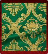 Metallic Brocade Fabric - 410-GR-GR-GM