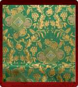 Metallic Brocade Fabric - 495-GR-GR-GM
