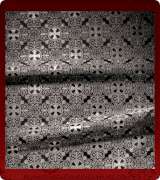 Metallic Brocade Fabric - 595-BK-GY-SM